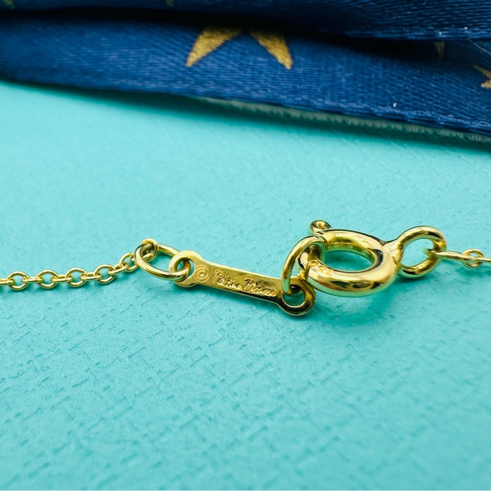 RARE Tiffany & Co. 18K Yellow Gold Loving Heart Floating Version Necklace w Box - Picture 7 of 9